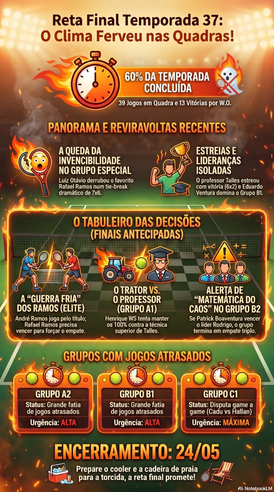 Reta final Temporada T37: O clima ferveu nas quadras