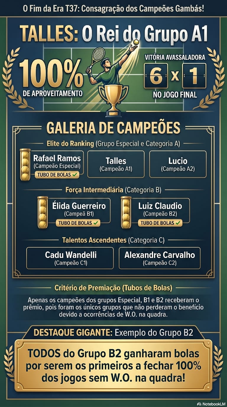 O fim da era T37: Consagração dos campeões Gambás