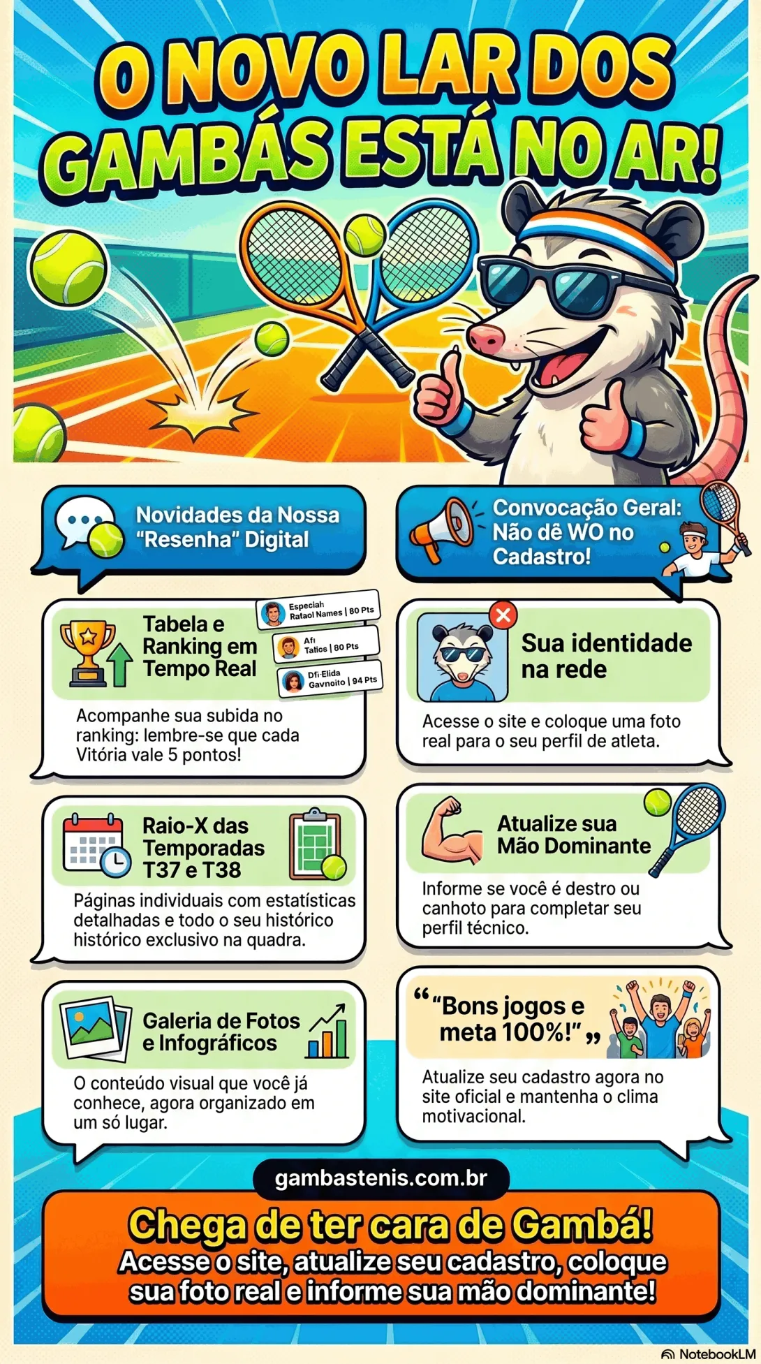 Novo lar dos Gambás está no ar