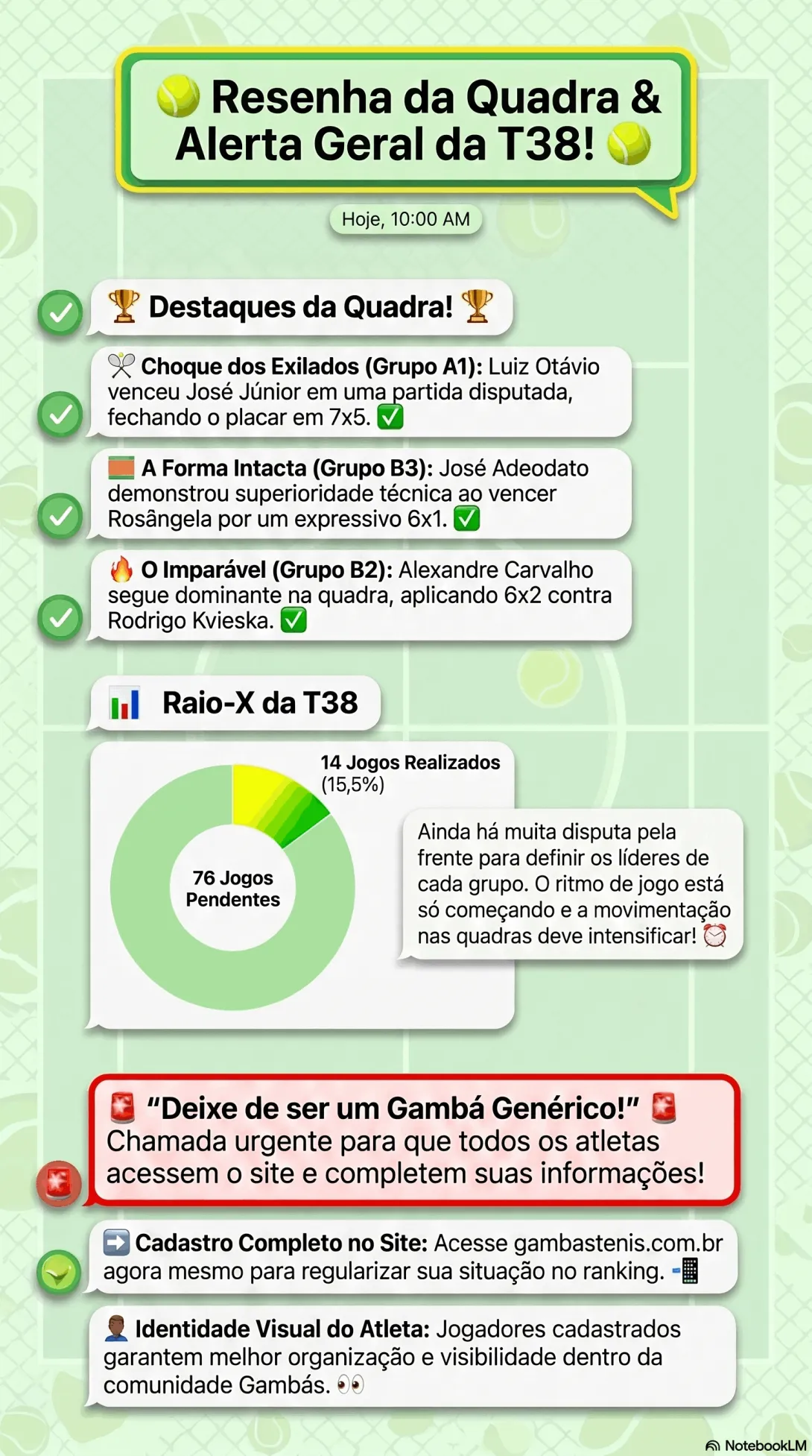 Resenha da Quadra & Alerta Geral da T38