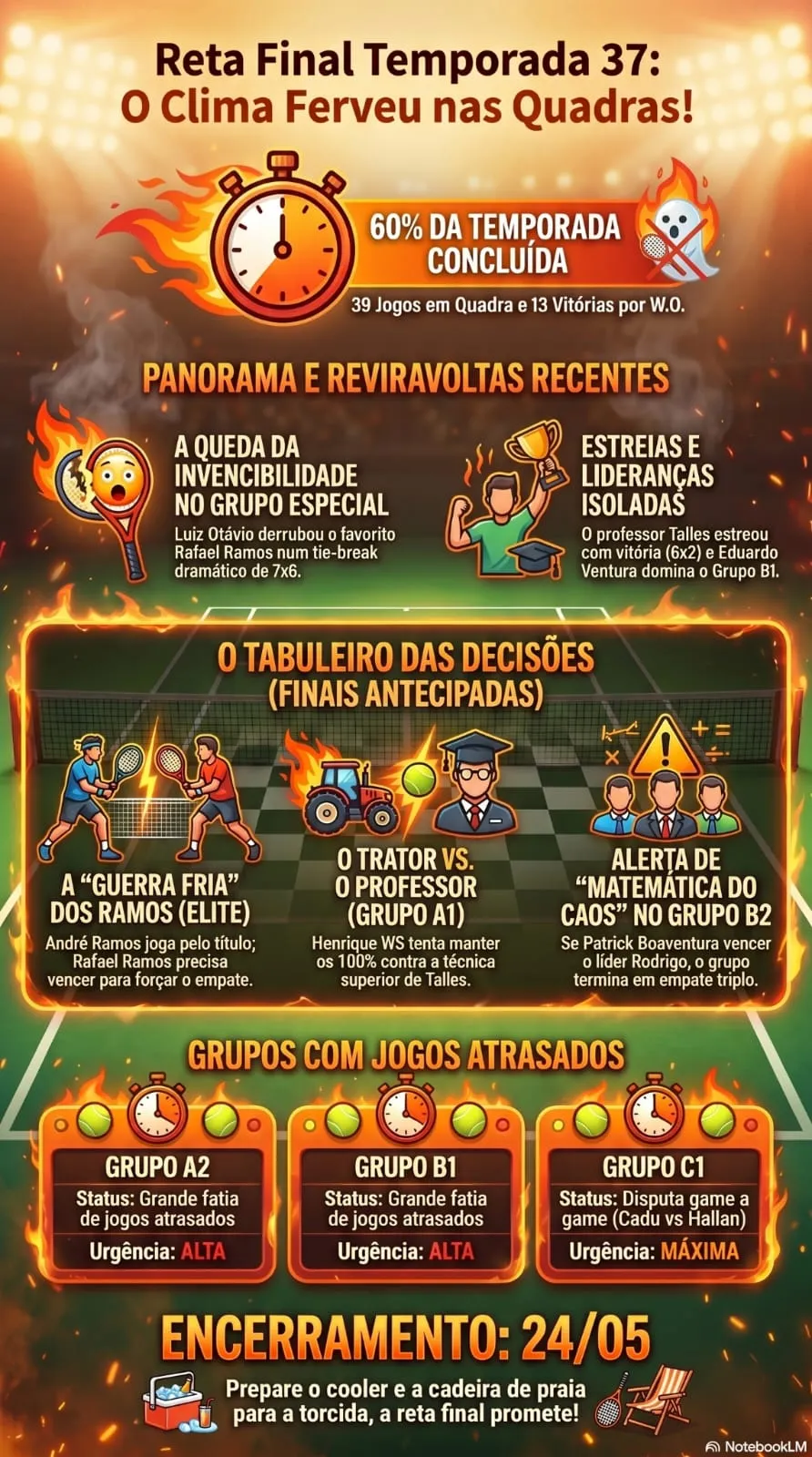 Reta final Temporada T37: O clima ferveu nas quadras