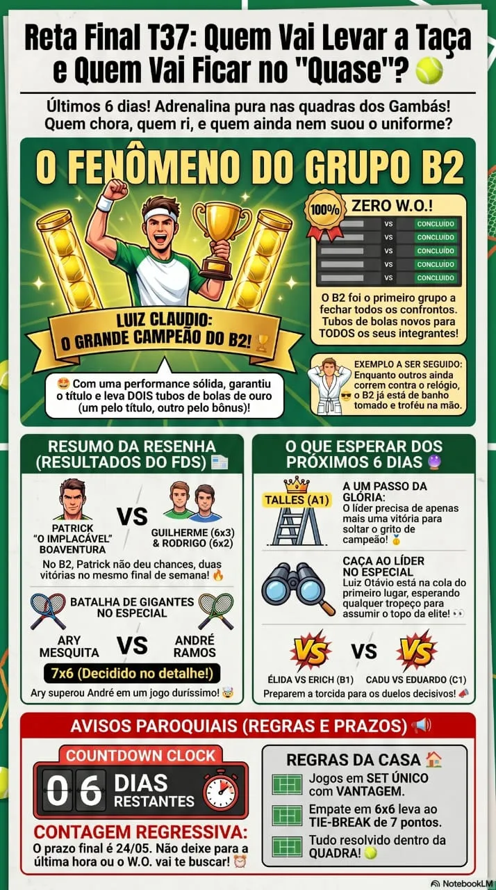 Reta final T37: Quem vai levar a taça e quem vai ficar no "quase"