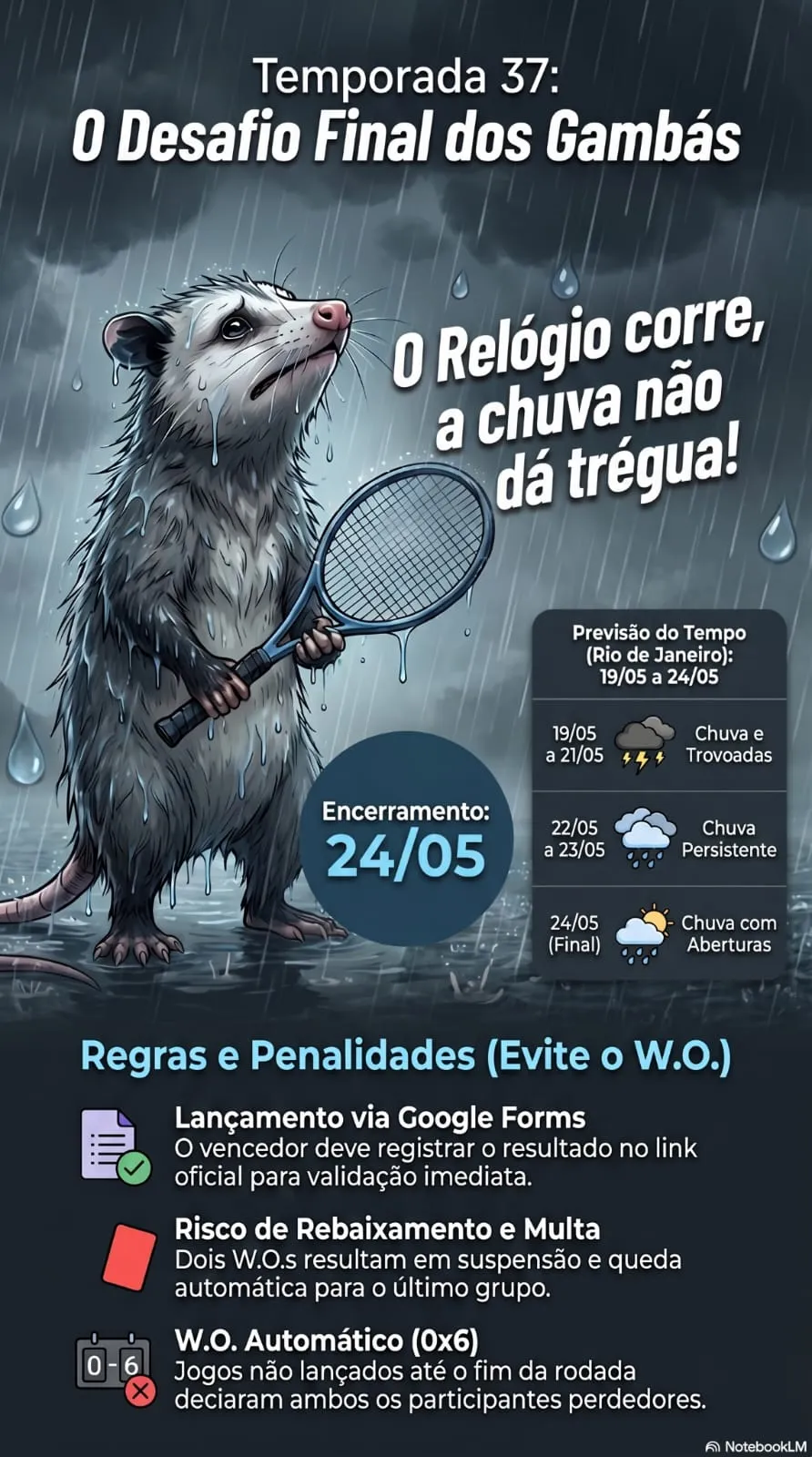 Temporada T37: O desafio final dos Gambás