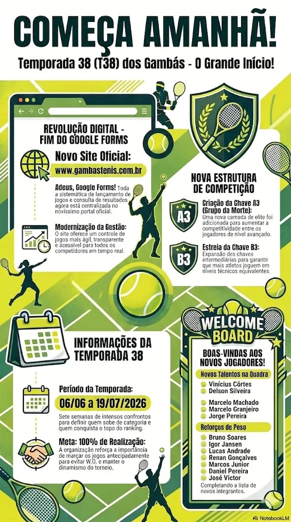 Começa amanhã: Temporada 38 (T38) dos Gambás - O grande início
